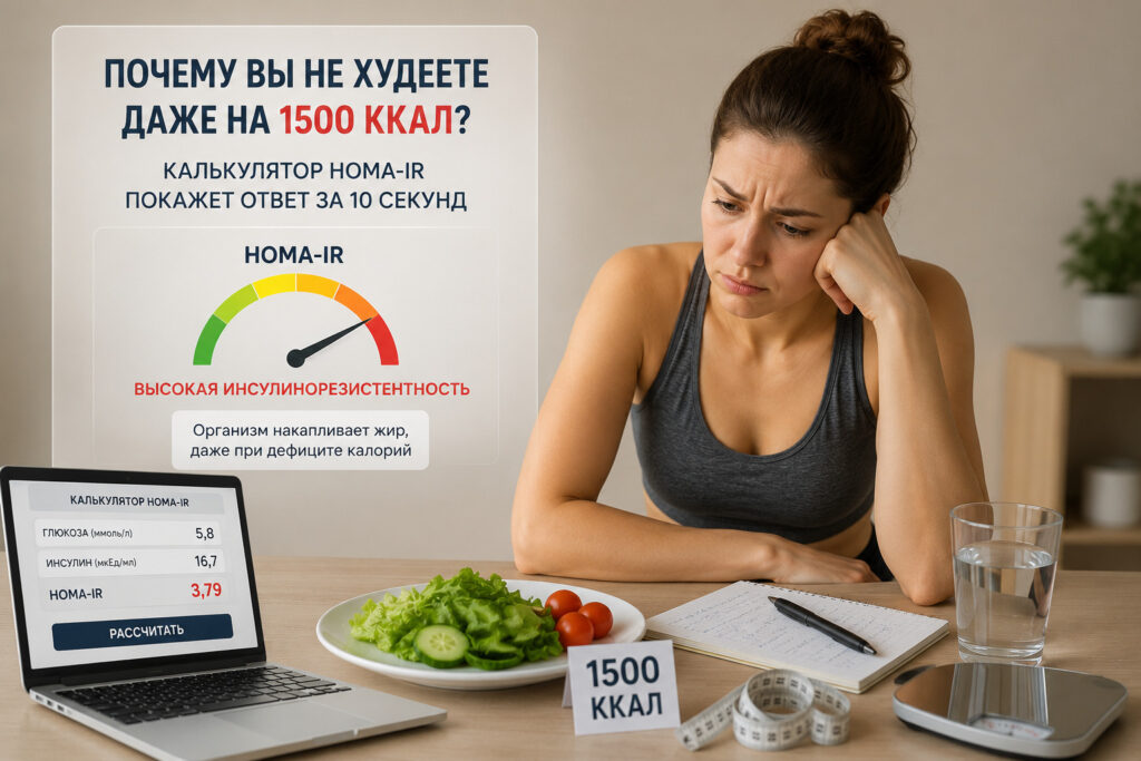 Почему вы не худеете даже на 1500 ккал? Калькулятор HOMA-IR покажет ответ за 10 секунд