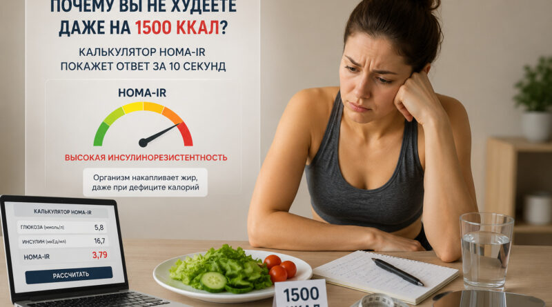 Почему вы не худеете даже на 1500 ккал? Калькулятор HOMA-IR покажет ответ за 10 секунд