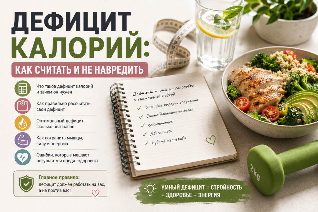 Дефицит калорий: как считать и не навредить Дефицит калорий: как считать и не навредить